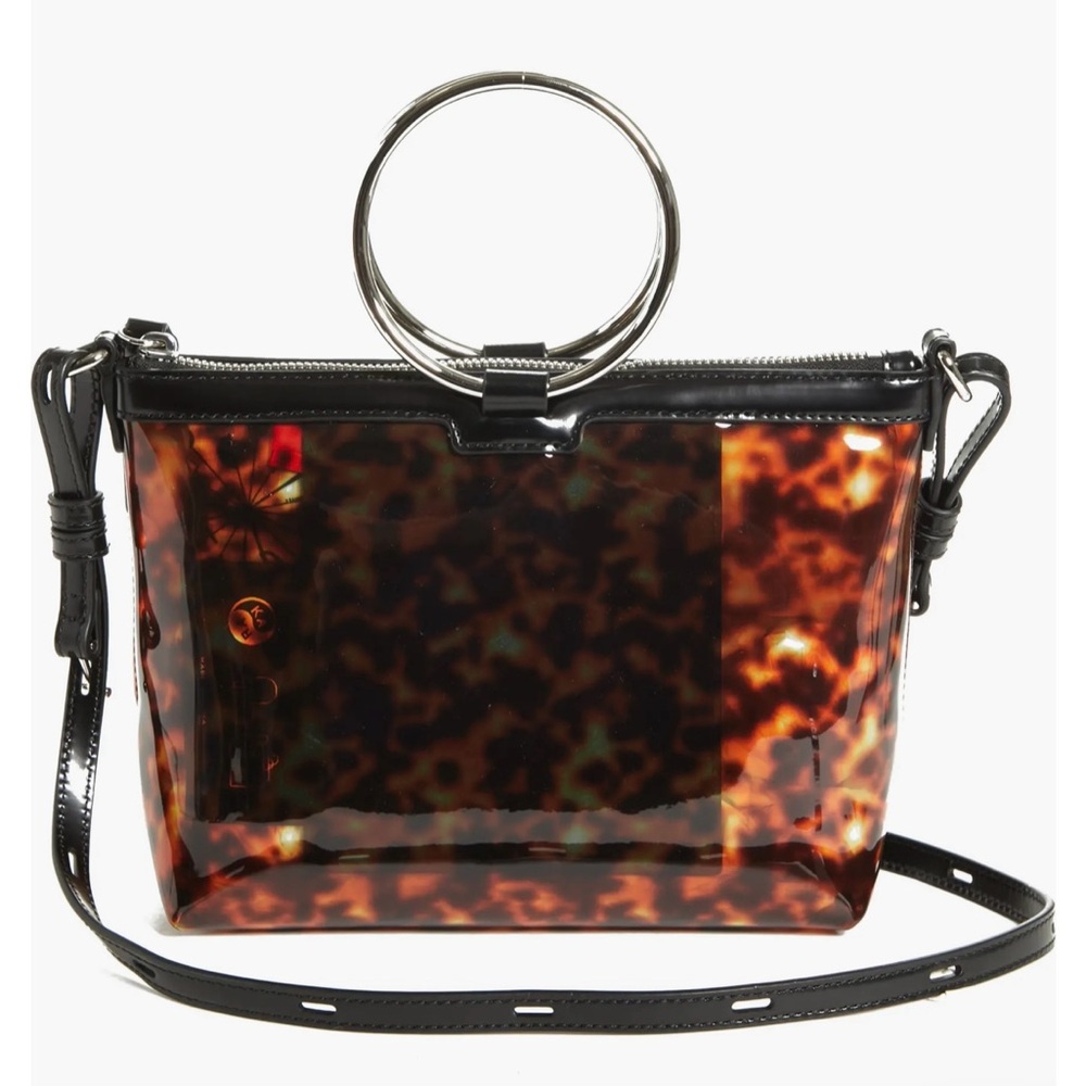 Kara Tortoise Patterned Ring Crossbody Bag NWOT